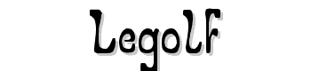 Legolf font