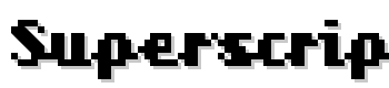 Superscript font