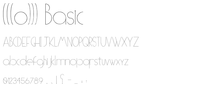 (((O))) Basic Font — Free Sans Serif Basic font | Pickafont