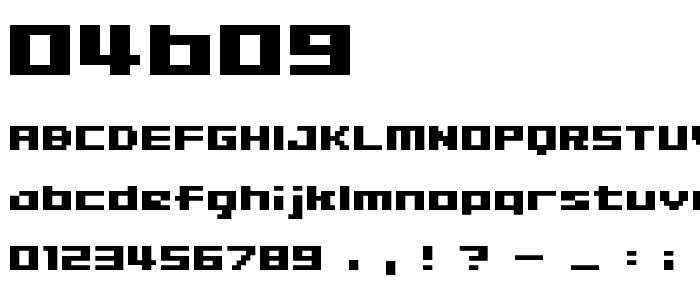 04b09 font