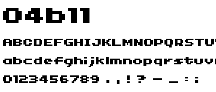 04b11 font