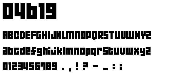 04b19 font