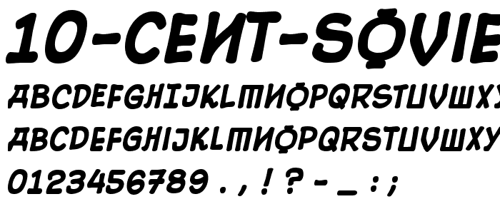 10 Cent Soviet Bold font