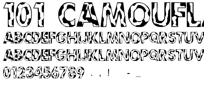 101! Camouflage font