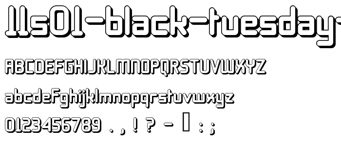 11S01 Black Tuesday Offset font