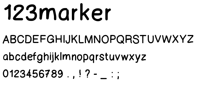 123Marker font