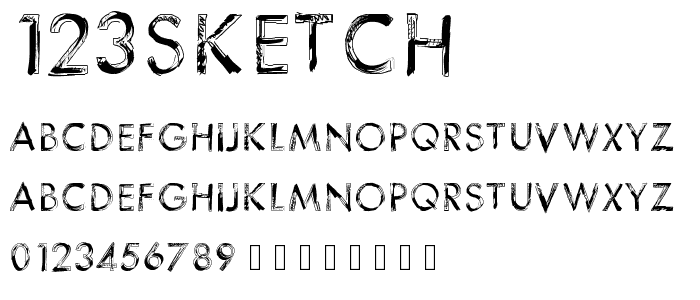 123Sketch font