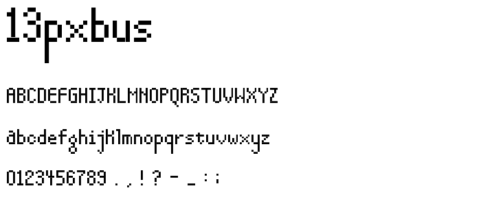 13pxbus font