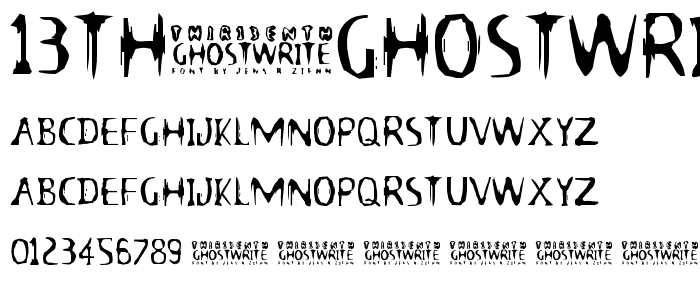 13th Ghostwrite JRZ font