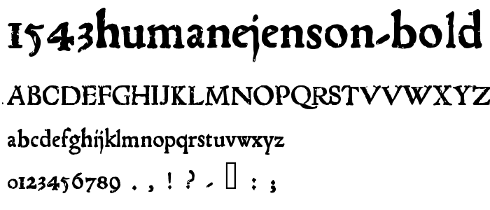1543HumaneJenson Bold font