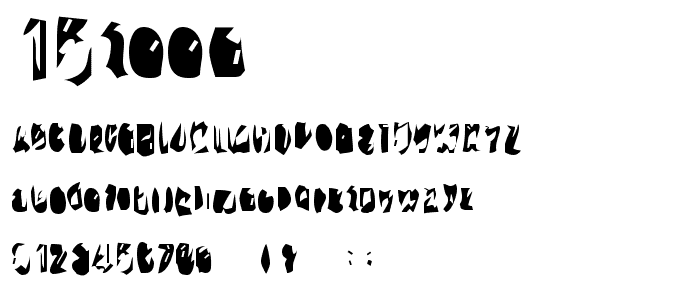 15teen font