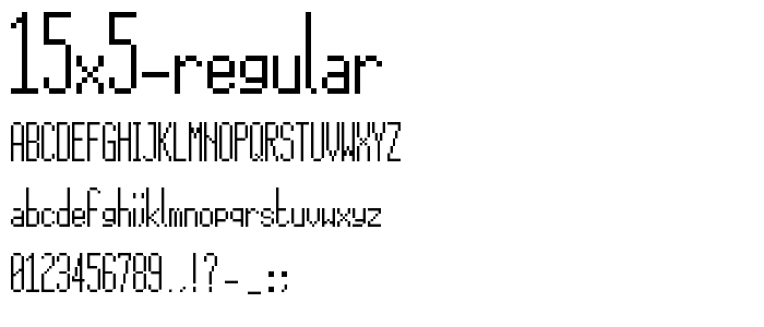 15x5 Regular font