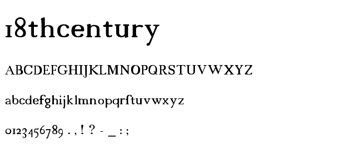 18thCentury font
