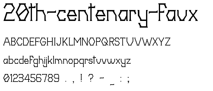 20th Centenary Faux font