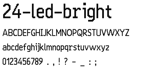 24 LED Bright font