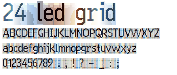24 LED Grid font