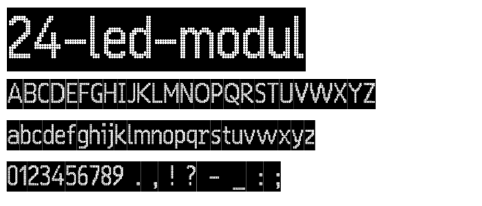 24 LED Modul font