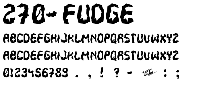 270 Fudge font