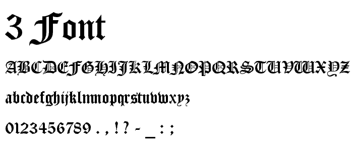 3 font