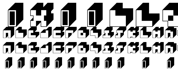 3x3 block font