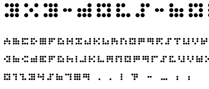 3x3 dots Bold font