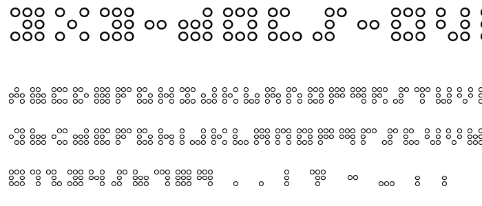 3x3 dots Outline font