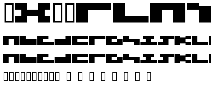 3x3 flat font