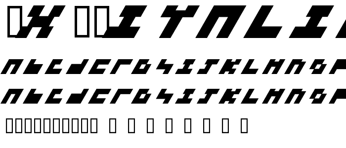 3x3 italic font