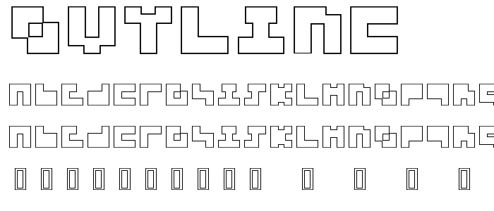 3x3 outline font