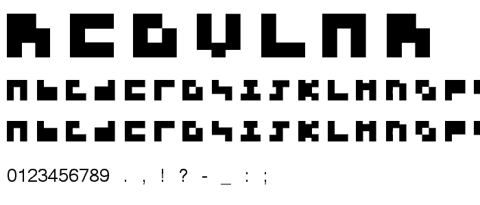 3x3 regular font