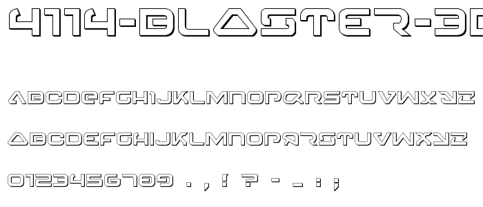 4114 Blaster 3D font