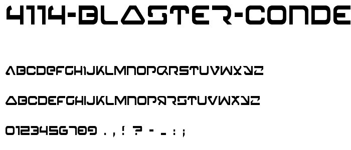 4114 Blaster Condensed font