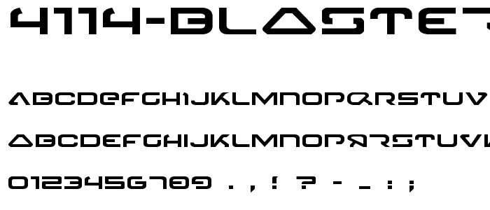 4114 Blaster Expanded font