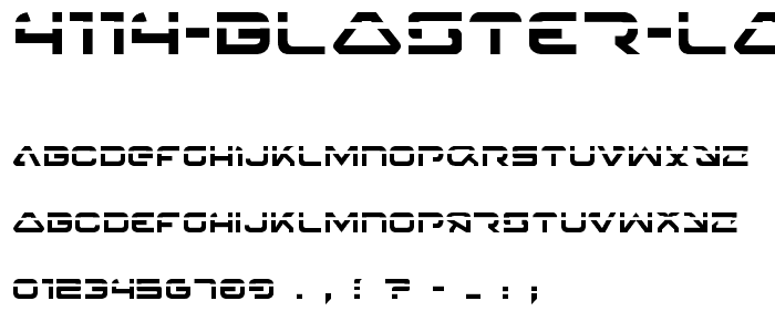 4114 Blaster Laser font