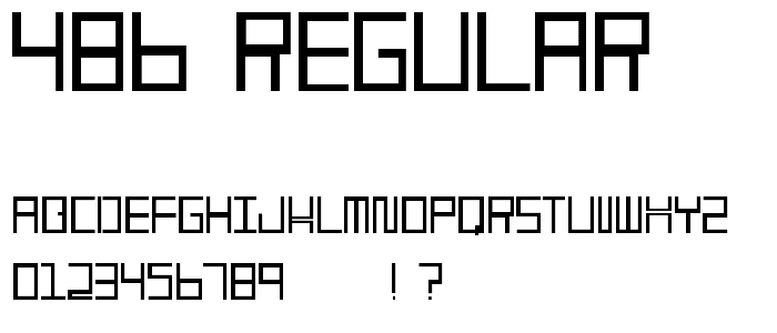 486 Regular font