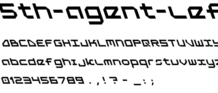 5th Agent Leftalic font