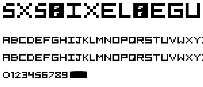 5x5 Pixel Regular font