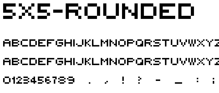 5x5 rounded font