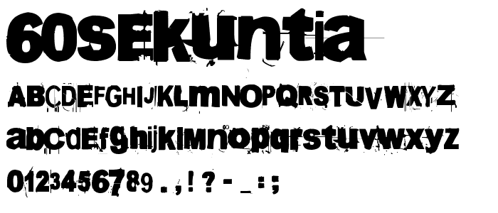 60sekuntia font