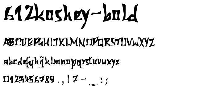612Koshey-Bold font