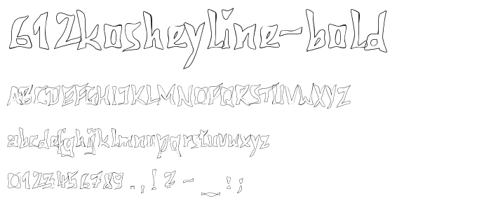 612KosheyLine Bold font