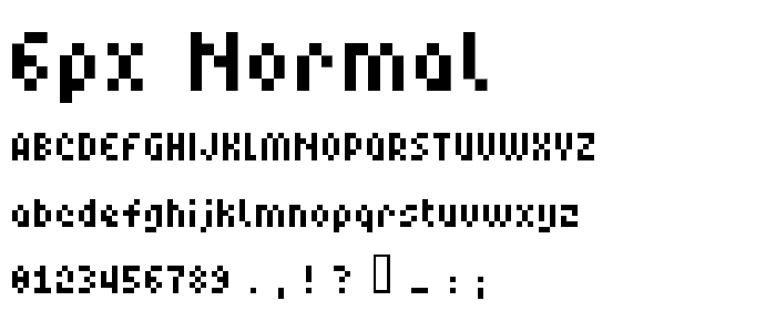 6px Normal font