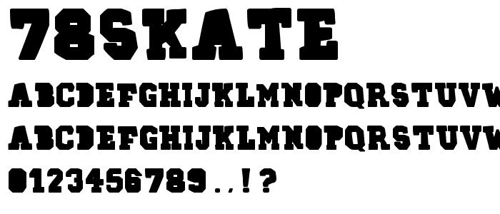 78SKATE font