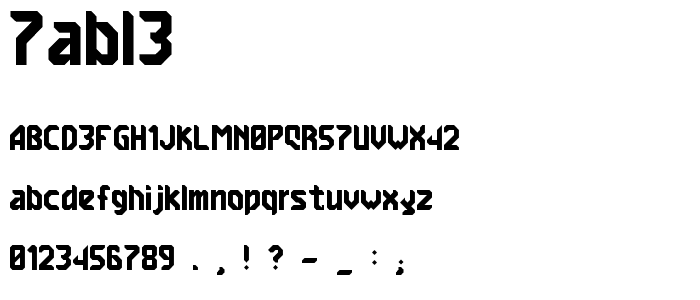 7ABL3 font
