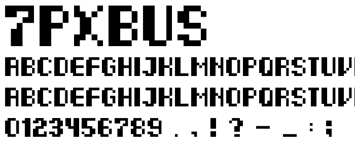 7pxbus font