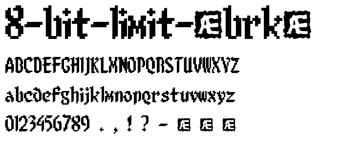 8 bit Limit (BRK) font