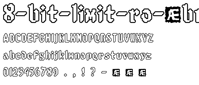 8 bit Limit RO (BRK) font