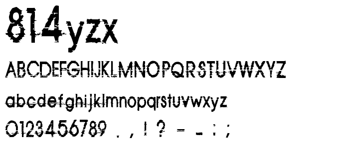 814yzx font