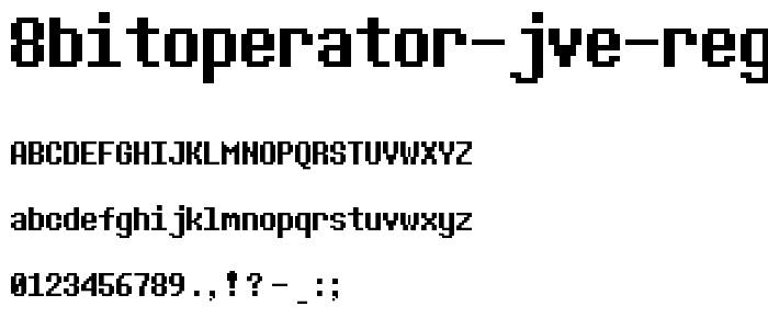 8bitoperator JVE Regular font