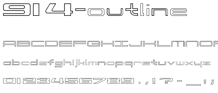 914 OUTLINE font